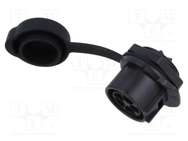 Conector circular soclu tată 5 pini 12A 500V IP67 drept LUTRONIC
