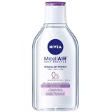 Apa micelara Nivea Sensitive 3 in 1 pentru toate tipurile de ten, 400 ml