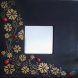 Oglinda decorativa pictata manual, 25.5/25.5 cm , perete , multicolora, cadou