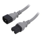 Cablu de alimentare IEC C14 la C15, 5m, gri