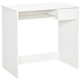 Homcom Birou PC Alb &amp; Stejar 80&times;45&times;75 cm &ndash; Ideal Dormitor sau Acasa | Aosom Romania