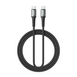 Cablu Date si Incarcare USB-C - USB-C BWOO BO-X288C-C, 60W, 1m, Negru