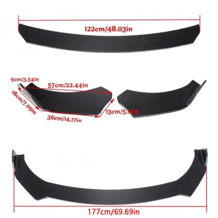 Spoiler prelungire bara fata universala carbon UNV-013C