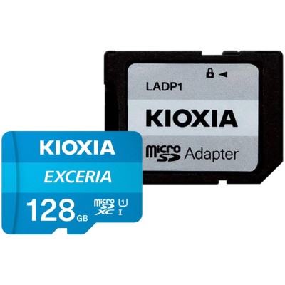 Card MicroSD 128 GB + Adaptor Clasa 10 Kioxia foto