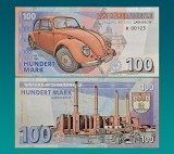 !!! BANCNOTA MATEJ GABRIS - VOLKSWAGEN BEETLE , 100 MARCI 2025 - UNC