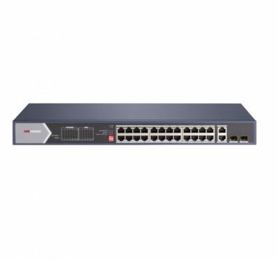 Switch Hikvision DS-3E0528HP-E, 28-port, HiPOE foto