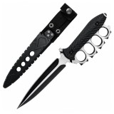 Cumpara ieftin Cuțit tactic lama dubla DEPOX&reg;,teacă de protecție, otel inoxidabil, 35 cm