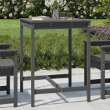 Cumpara ieftin Măsuță de grădină, gri, 82,5x82,5x110 cm, lemn masiv de pin