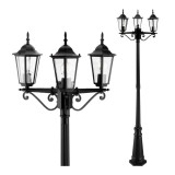 Felinar de gradina cu 3 brate aluminiu, 255 cm, E27, IP43
