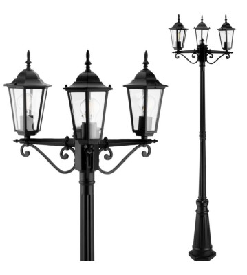 Felinar de gradina cu 3 brate aluminiu, 255 cm, E27, IP43 foto