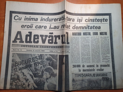 adevarul 13 ianuarie 1990-art 200000 de oameni in genunchi la mormintele eroilor foto