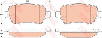 Set placute frana,frana disc OPEL ZAFIRA B (A05) (2005 - 2016) TRW GDB1831 foto