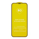 Folie de protectie, flippy, pentru apple iphone 15 pro max, tempered glass 9d, full cover, hd, margini negre, transparent