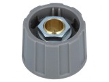 Buton rotativ gri 6,35mm 23x15,5mm ABS