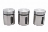 Set 3 recipiente tip borcan cu filet