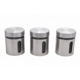 Set 3 recipiente tip borcan cu filet