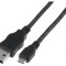 Cablu USB 2.0 A la Micro B 3m Negru