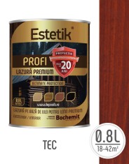 Lazura lemn Estetik Profi 0.8l tec &ndash; protectie avansata UV