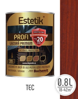 Lazura lemn Estetik Profi 0.8l tec &amp;ndash; protectie avansata UV foto