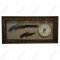 Tablou decorativ cu ceas si doua arme realizate din lemn si metal &ndash; Design Vintage (Tip 1)