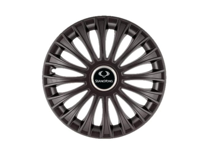 Set 4 capace roti Dino Negru R15, pentru gama auto SsangYong
