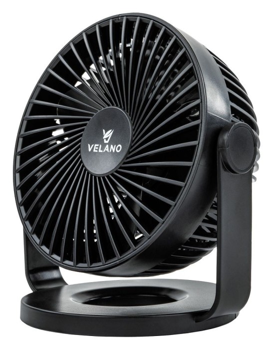 Ventilator de birou cu baterii Velano, negru, 1200 mAh, Powermat VELWEBS0011