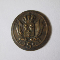 Rara! Proba moneda 5 Sol Ludovic XVI aproximativ 1791