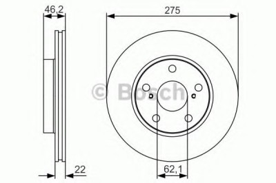 Disc frana TOYOTA AURIS (NRE15, ZZE15, ADE15, ZRE15, NDE15) (2006 - 2012) BOSCH 0 986 479 R97 foto