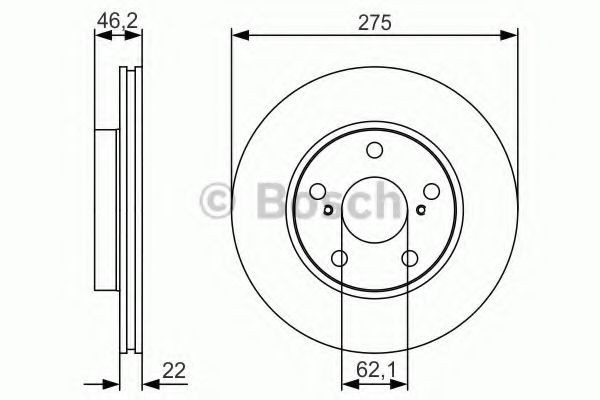 Disc frana TOYOTA AURIS (NRE15, ZZE15, ADE15, ZRE15, NDE15) (2006 - 2012) BOSCH 0 986 479 R97