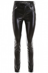 Pantaloni dama PHILOSOPHY, Philosophy vegan leather trousers V0304 7140 555 Negru foto