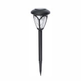 Lampa solara LED Hoff, plastic, H 39 cm, neagra, exterior