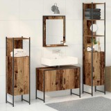 Cumpara ieftin Set de mobilier pentru baie 4 buc. Maro 33 x 33 x 185,5 cm