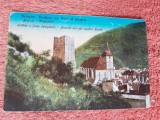 Carte postala, Brasov, vedere cu Turnul negru, 1933