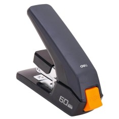 Capsator Deli Exceed Effortless, 60 Coli, Capse 24/6, 26/6, Corp Metalic Negru, Capsatoare Metalice Manuale, Capsator Manual de Hartie, Capsatoare Met foto