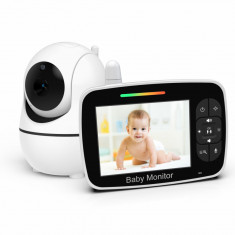 Sistem monitorizare cu Camera Video-Audio pentru supraveghere bebelusi, VisionHub&amp;reg;, Baby Monitor cu Ecran HD 3.5 inch, Monitorizare temperatura, Rotir foto