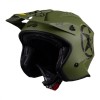 Casca Moto Ufo Plast Sheratan Jet Verde Armata, Vizor Fumuriu, Semi-Integrala, Marime L