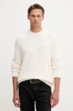 Tommy Jeans pulover de bumbac culoarea bej, DM0DM22098
