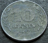 Cumpara ieftin Moneda istorica 10 CENTS - OLANDA, anul 1942 *cod 4041, Europa, Zinc