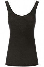 Top dama Saint laurent ribbed tank top 504959 YB2OZ 1000 Negru foto