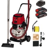 Einhell TE-VC 36/30 S Auto PXC + Twinpack CB + 4514095 - Aspirator 150 mbar accesorii + Set 2 acumulatori si incarcator Li-Ion 18 V 2.5 Ah
