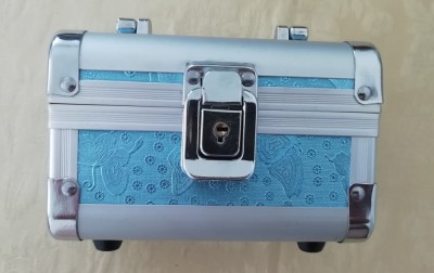M1 E1 - Caseta bijuterii/cosmetice - model mini-geamantan - piesa de colectie foto