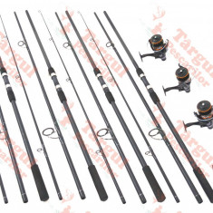 Set 4 lansete CARP PLUS 3,3m cu 4 mulinete TR50 cu baitrunner