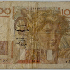 BANCNOTA FRANTA 100 FRANCI 1952