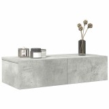 Cumpara ieftin Raft de perete cu sertare Gri beton 60x26,5x15cm Lemn prelucrat