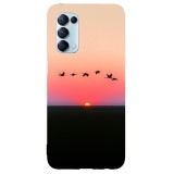 Husa compatibila cu Oppo A5 (2020) model Over the sunset, Silicon, TPU, Viceversa, Transparent, Carcasa