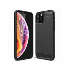 Husa Compatibila cu Apple iPhone 11 Pro Max Techsuit Carbon Silicone Negru