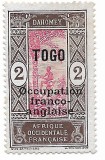 Togo - Om catarandu-se intr-un palmier de ulei, supratipar, 1916 - 2 C, neobliterat