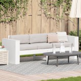 VidaXL Canapea de grădină Alb 185.5 x 60 x 62 cm Lemn masiv de pin