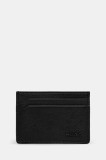 HUGO card holder din piele culoarea negru, 50536063
