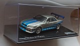 Macheta Nissan Skyline GT-R R34 Brian Fast and Furious - IXO/Altaya 1/43, 1:43